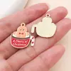 30 accesorios para joyería DIY: Árbol de Navidad de dibujos animados estilo gota de aceite, muñeco de nieve, Papá Noel y campanas como colgantes de regalo hechos de aleación de zinc
