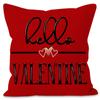Nueva Funda de Almohada de Cuadros Búfalo para San Valentín Funda de Almohada de Lino con Estampado de Amor Funda de Cojín para Sofá Festiva Transfronteriza