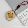 Colgante de madera maciza de plátano, mangostán y berenjena para aliviar el estrés, llavero y accesorio de mano creativo estilo chino Yiming Xianyuan para parejas