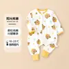 2310 Saco de Dormir de Pernas Separadas para Bebê Primavera e Outono Algodão Puro Zíper Bidirecional Pijama Infantil para Casa Edredom Anti-Chute Versátil