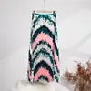 Conjunto de Moda Falda Dos Piezas para Mujer Verano Nuevo Camiseta Plisada Top Falda Larga Plisada Conjunto