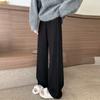Pantalones de pana de chenilla blancos de pierna ancha para mujer 2024 otoño e invierno nuevos ajustados de punto con forro polar casual pantalones de arroz pegajoso moda