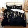 Venta caliente transfronteriza Serie de personalidad mecánica Impresión digital Juego de cama de tres piezas Amazon Comercio Exterior venta al por mayor de textiles para el hogar