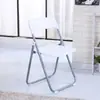 Silla Blanca Plegable Simple, Económica y Reforzada para Uso en Casa, Silla para Exposiciones y Conferencias, Silla de Plástico Portátil para Eventos