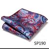 Fabricante de Guangzhou Bufanda Cuadrada de Poliéster Rayada Jacquard de Alta Densidad de 1200 Agujas para Hombre, Negocios, Boda, Accesorios para Novio y Padrinos