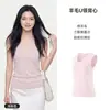Chaleco sin mangas de lana Tencel para mujer, Ropa exterior de verano 2026 Nueva Camiseta holgada casual de moda para mujer