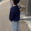 Ropa para niños otoño e invierno Nuevo suéter de cuello redondo niño bebé estilo occidental caricatura lindo cuello redondo algodón manga larga camisa moda