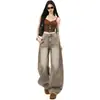 Jeans Americanos de Pierna Ancha para Mujer de Marca Popular, Novedad Primavera 2026, Pantalones de Guadaña Vintage Lavados de Corte Holgado hasta el Suelo