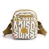 Bolso de tela de nailon para mujer, bolso de viaje vertical de moda, monedero con flores, bolso cruzado, bolso de hombro moderno.