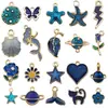 Conjunto misto de pequenos acessórios, pulseira DIY de liga com gotas de óleo, colar, brinco, pingente, chaveiro, acessório e pacote de material de decoração