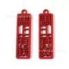 Caballo Rojo Festivo Caballo de Madera Joyería con Goteo de Aceite Accesorios Colgante de Caballo del Año Nuevo para Collar Llavero Cadena para Teléfono Móvil Colgante Hecho a Mano