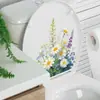 Flor de Margarita Pintada Fun-M584 Decoración Embellecimiento para Baño Inodoro Pegatinas de Pared Exportación Venta al por Mayor Extraíble
