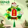 Festival do Barco-Dragão Pingente de Zongzi Design Criativo de Desenho Animado Kit de Material DIY Feito à Mão Decoração Pendente para Jardim de Infância de Crianças Pequeno Presente