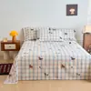 Un tipo de sábana de cama de tela gruesa de algodón puro, vieja y áspera, pieza individual, edredón individual de verano de algodón puro, funda de almohada, juego de tres piezas, tapete de algodón y lino