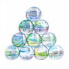 Imán de Cristal para Refrigerador con Paisaje Pintado a Mano de Chengdu, China, Souvenir Turístico Cultural y Creativo, Regalo de Negocio, Jinli