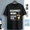 Transfronterizo 2026 Seda de Hielo Secado Rápido Manga Corta Verano Estilo Americano Deportivo 2026 Nueva Ligera y Transpirable Camiseta de Manga Corta para Hombre