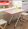 Mesa de Comedor, Mesa de Comedor Pequeña para el Hogar, Mesa Pequeña Simple Portátil, Mesa Puesto de Aprendizaje al Aire Libre, Mesa Puesto Rectangular Plegable