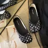 Zapatos Mary Jane Franceses de Lunares con Punta Dividida para Mujer 2026 Nuevos Zapatos de Verano para la Noche Par con Aumento de Altura Interior con Faldas Zapatos Planos