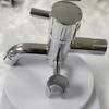 Torneira para Tanque de Mop em Aço Inoxidável com Acelerador de Pressão, Pistola de Descarga para Vaso Sanitário, Torneira de Parede para Varanda com Água Fria Única com Pistola Pulverizadora Universal Estendida