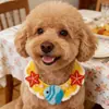 Bufanda Blanca Nieve de Lana Tejida a Mano para Gato y Perro Toalla de Saliva Bufanda Linda para Mascota Accesorios para Fotos
