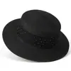 2026 Nuevo Sombrero de Paja para Primavera y Verano con Pedrería, Ala Ancha, Sombrero de Sol Estilo Francés, Sombrero de Pescador, Sombrero de Sol de Ala Plana con Protección Solar para Mujer