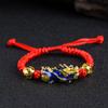 Pulsera valiente que cambia de color sensible a la temperatura, cuerda roja tejida a mano, suministro directo de fábrica, gran cantidad en stock