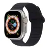 Adequado para Apple Watch com Pulseira de Silicone Magnética Costurada Applewatch Gerações Se1-9 Ultra Universal