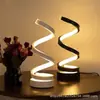 Lámpara de Mesa Decorativa Creativa en Espiral Transfronteriza Atmósfera Moderna LED Restaurante Bar Romántica Mesita de Noche Luz Nocturna Regalo