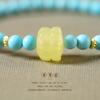 Pulsera Guofeng Magnesita Cera de Abeja Piedra Cloisonné Koi para Mujer Fina Simple de una Sola Vuelta Apilable Pulsera Joyería Lote