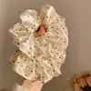 Elástico de Cabelo Estilo Coreano, Scrunchie Grande, Cordão de Cabelo, Laço, Acessório de Cabelo Delicado e Elegante, Ornamento de Cabelo de Bolinhas de Alta Qualidade