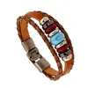 Joyería de exportación de comercio exterior europea y americana punk nueva pulsera de cuero genuino joyería para estudiantes masculinos y femeninos pulsera de cuero de vaca