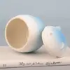 Dispositivo Zhenfu degradado azul y blanco lindo gato maceta de cerámica maceta de cerámica tetera despertador tetera doméstica almacén de té botella de polvo aromático frasco de almacenamiento