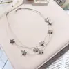 Nueva Cadena de Estrella Sexy de Doble Capa Europea y Americana Choker Cadena para Clavícula Joyería de Cuello para Mujer Correa para el Cuello Collar Corto