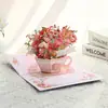 Nuevas Tarjetas de Felicitación Florales para el Día de San Valentín, Tarjetas de Felicitación 3D Fragantes, Regalos de Bendición de Cumpleaños, Tarjetas Plegables, Venta al por Mayor de Fabricantes