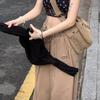 Pantalones Irregulares con Costuras Bordadas de Estilo Americano Vintage para Mujer Verano Delgados con Cordón Anchos Pantalones de Moda para Pareja