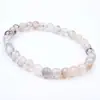 Pulsera de Cristal Natural, Simple de un Solo Círculo con Cuentas Redondas Joyería Transfronteriza, Joyería Estilo Pareja de Ágata Roja, Pulseras de Cristal para la Mano