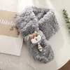 2025 Nuevo Estilo Coreano Lindo Perro de Peluche Bufanda Cruzada para Mujer Otoño e Invierno Cálida y Versátil Protector de Cuello de Moda