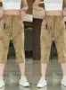 Pantalones cortos casuales de verano para hombre transfronterizos, pantalones de longitud media para hombres jóvenes y de mediana edad, ropa para el hogar, pantalones deportivos rectos holgados, pantalones casuales