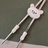 Nuevos Palillos de Entrenamiento de Dibujos Animados 316 Hogar Bebé Aprendiendo a Comer Lindo Cuchara Palillos Complemento Alimenticio Traje de Vajilla Portátil