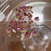 Taladro de uñas directo de fábrica blanco rosa champán amor azúcar mariposa taladro de fondo puntiagudo taladro con forma de vidrio al por mayor