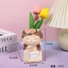 Novo Vaso de Menina para o Dia dos Namorados Decoração Criativa para Casa Enfeites de Vaso Artesanato em Resina Presentes de Feriado