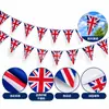 Banderines de Cuerda con Bandera del Reino Unido en Stock Transfronterizos, Bandera de Inglaterra, Banderín de Cuerda para el Día Nacional, Decoraciones de Banderines Triangulares del Reino Unido