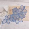 Peça Flor de Roupa Aplique DIY Acessórios de Roupa Grande Adesivo de Tecido de Renda Bordado Patch de Flor de Organza Bordada