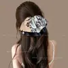 2026 Prendedor de Rabo de Cavalo Super Estiloso com Laço e Fita, Prendedor de Cabelo para Penteado Meio Preso, Acessório de Cabelo Tipo Pinça Tubarão para Mulheres
