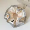 Elástico de Cabelo Flor Bud Plissado de Camada Dupla com Bordas Franzidas, Prendedor de Cabelo Estiloso e da Moda, Acessório de Cabelo Versátil Estilo Coreano para Mulheres