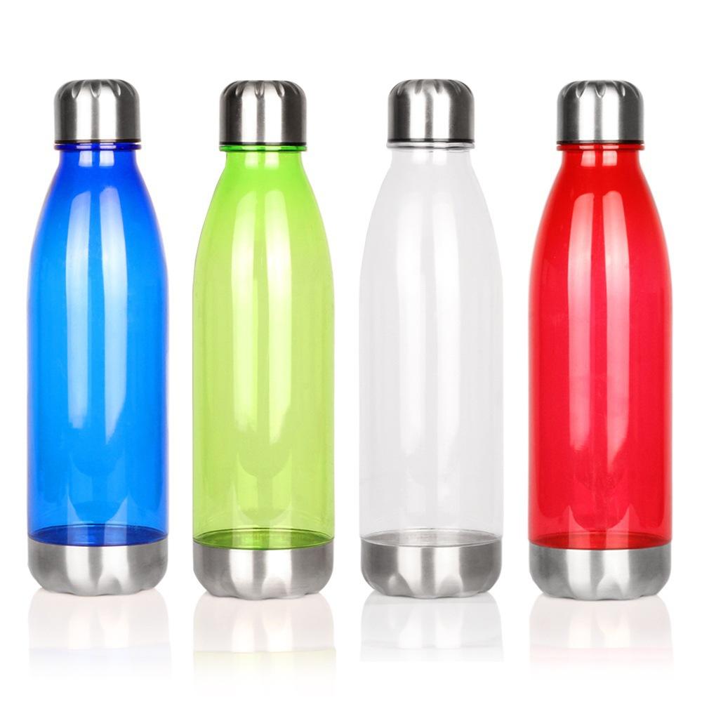 塑料可乐瓶BPA Free食品级户外运动水壶 201不锈钢盖