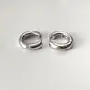 Pendientes de Aro Geométricos Lisos Casuales Diseño de Nicho de Alta Gama Elegantes Versátiles Estilo Ins para Mujer