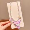 Collar de cuentas para niña, bonito colgante de princesa de dibujos animados, cadena para el cuello, joyería para bebé