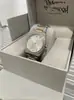 Dropshipping Reloj Vivian Westwood Azul Hielo Triturado Nuevo Reloj Morado Ciruela para Mujer Fruta del Dragón Saturno Reloj Pequeño Dorado