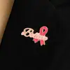 Logo Promocional Cuidado Collar Cáncer de Mama Pulsera de Enfermera Joyería Cinta Roja SIDA Internacional Insignia Prevención de Senos